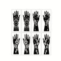 For. Ink 8pcs Hollow Temporary Tattoo Stencil Set - Transform Style With Larger Sexy Floral Designs Stickers For Arms Hands & Forearms, Flash Spray Paint Kit, - Use For Valentine'S Day, New Year And Wedding, No Ink Included