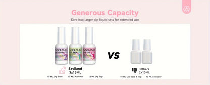 Clear Dip Powder Nail Kit Starter 60g - Transparent Dipping Powder with Base Coat Activator & Top Coat - Professional French Manicure Repair & Nail Art Dip Set
