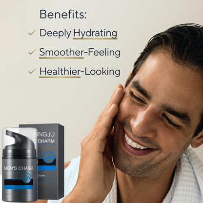 Men's Face Cream Moisturizer 50g – Collagen, Hyaluronic Acid, Vitamin E & A, Avocado Oil, Alcohol-Free Hydrating After Shave Lotion, Deep Moisture for All Skin Types
