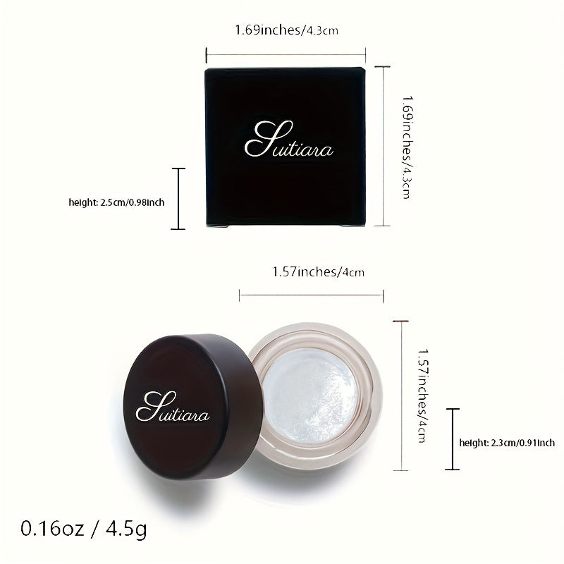 2 Pcs Icy Shimmer Jelly Eyeshadow | Long-Lasting Luminous Wear | Cool Tone Sparkle | Luxe Eye Statemen, Frosty Glow, Effortless Blending, Non-Creasing, Sophisticated Shimmer, No-Fade Finish, High-Shine Women's Makeup, Christmas And New Year