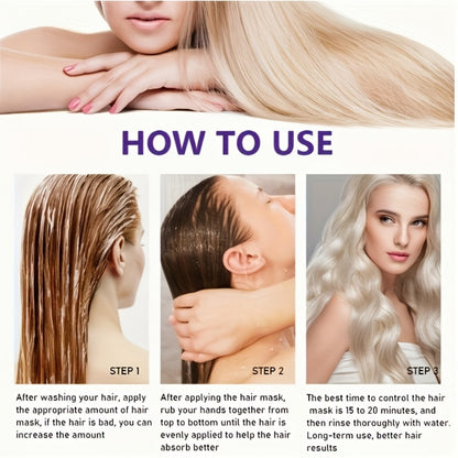 Purple Shampoo Set 3pcs — Collagen Anti-Yellowing Shampoo, Conditioner & Argan Hair Oil | Repairs Split Ends, Fixes Color & Smooths All Hair Types