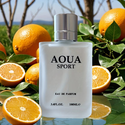 Men's Eau de Parfum Gift Set 3-Pack 3.4 oz Each — AOUA Fresh Citrus Lime Neroli Jasmine Woody Musk | Long-Lasting Masculine EDP Spray | Perfect Gift for Him