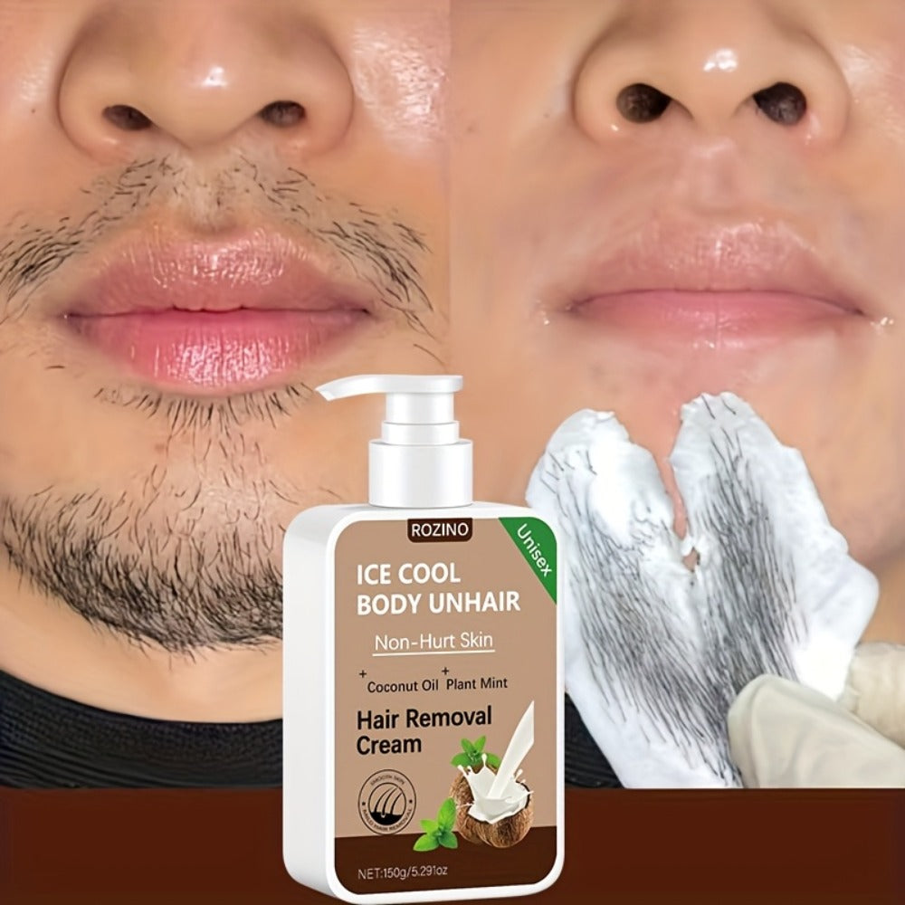 One-time Use, Provides 6 Months of Lasting Smoothness, Instant Hair Removal, 150g Coconut Waxing Cream, Gentle and Non-irritating to the Skin, Semi-permanent Hair Removal, Suitable for Facial, Lip, Underarm, Leg, Arm, and Intimate Area Hair Removal
