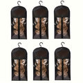 [Durable Wig Storage Bags] 6pcs Durable Wig Storage Bags with Hangers - Hair Extension Organizer for Multiple Wigs & Accessories