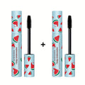 Buy One Get One Free 2pcs Watermelon Mascara Waterproof Lengthened Thickened Curled Natural Extension Long-lasting Hold Suitable for Beginners