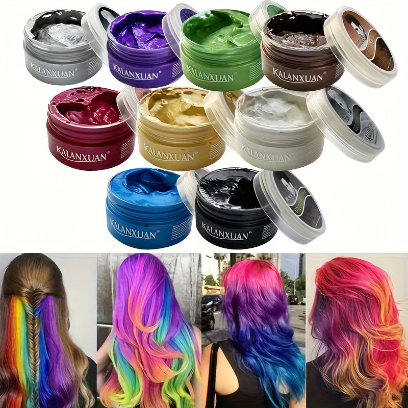 Disposable Color Hair Dye Wax: Y2K Dye Wax, DIY Styling Cream, Perfect for Parties & Holidays, Hair Color Wax