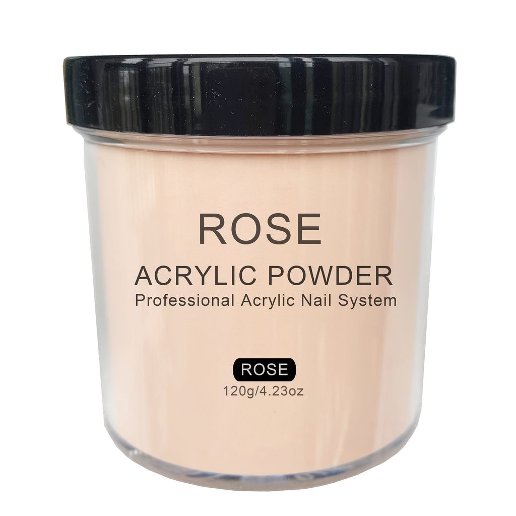 Professional Acrylic Nail Powder System - 4oz Rose, Peach, Almond & Natural Pink for Extensions, Sculpting & 3D Art, Formaldehyde-Free, No Lamp Needed, Comes in Durable Container or Box, Sleek Design for Nail Tech Supplies, 3D Nail Art | Professional