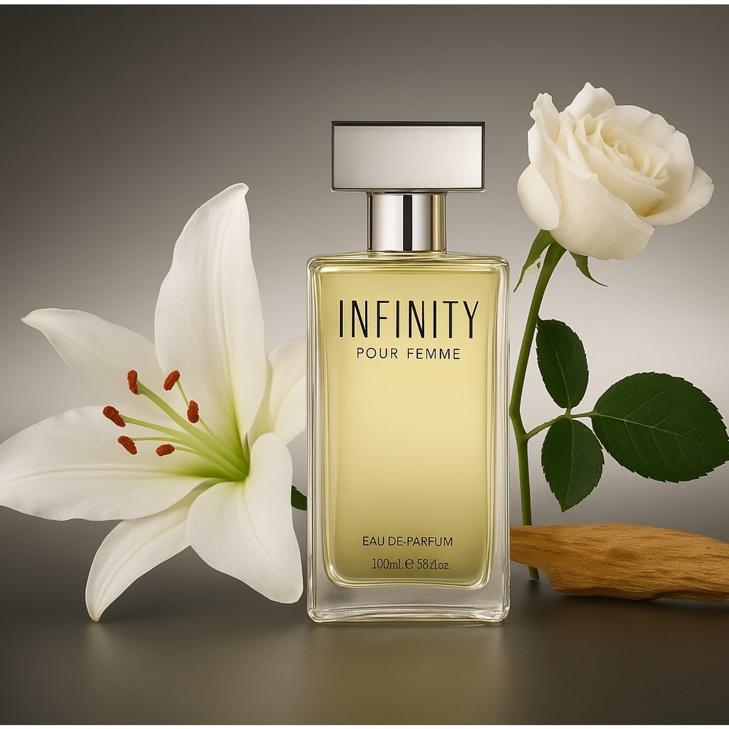 Eau De Parfum – Floral Women's Perfume – with Notes of Bergamot, White Lily, White Rose, Sandalwood & Amber – Long Lasting Fragrance