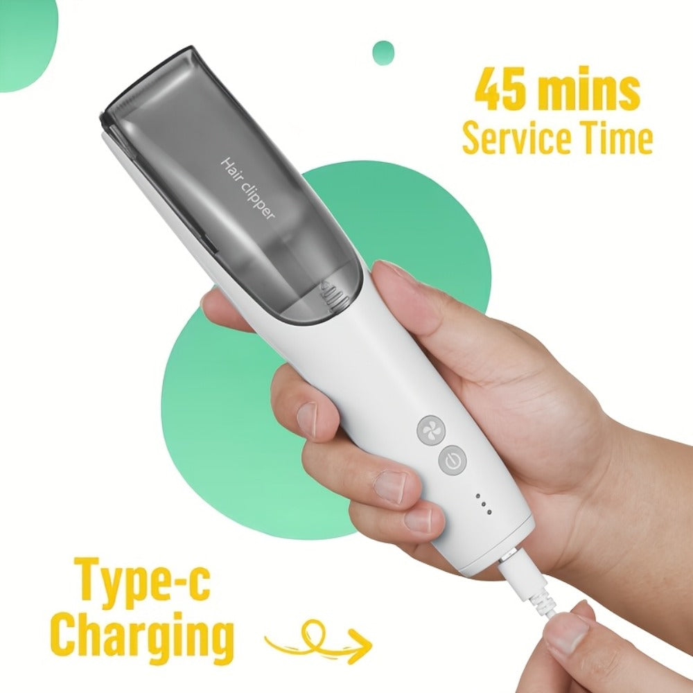 Electric Hair Clippers and Shavers, USB Rechargeable with Automatic Suction, Portable Design, Easy Styling and Smooth Cutting, Professional Home Hair Clippers, Perfect Holiday Gift