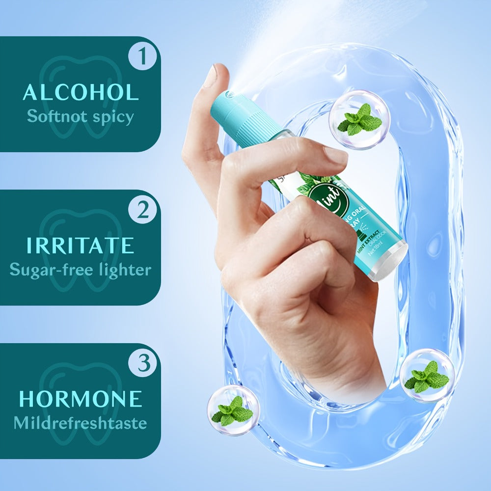 2/4 Packs of Fresh Breath Spray, Keep Fresh Breath, Portable Spray, Holiday Gift, Rich in Mint And Tea Tree Essence