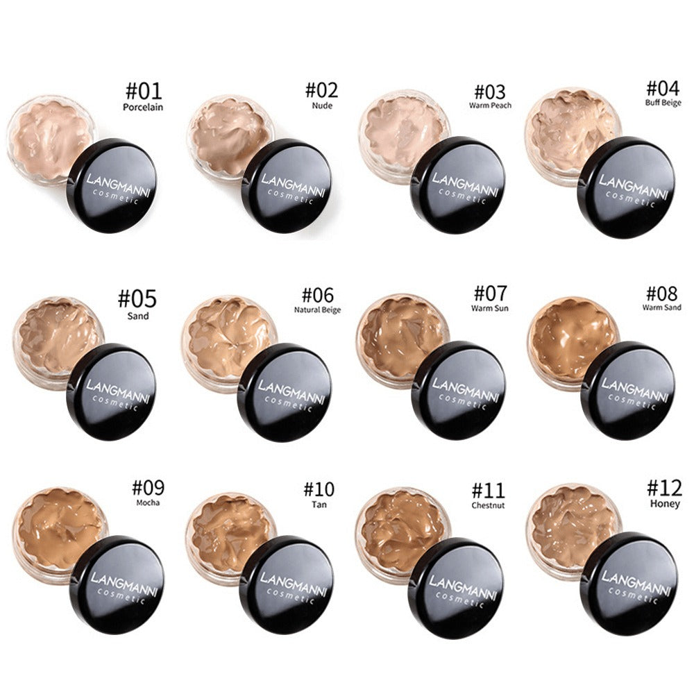 Cream Concealer Foundation Set 3pcs — Waterproof Long-Wear Contour Makeup, Corrects Dark Circles, Eye Bags, Red Marks & Freckles, Full Coverage Color Corrector for All Skin Tones, Easy to Apply