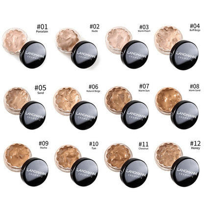 Cream Concealer Foundation Set 3pcs — Waterproof Long-Wear Contour Makeup, Corrects Dark Circles, Eye Bags, Red Marks & Freckles, Full Coverage Color Corrector for All Skin Tones, Easy to Apply