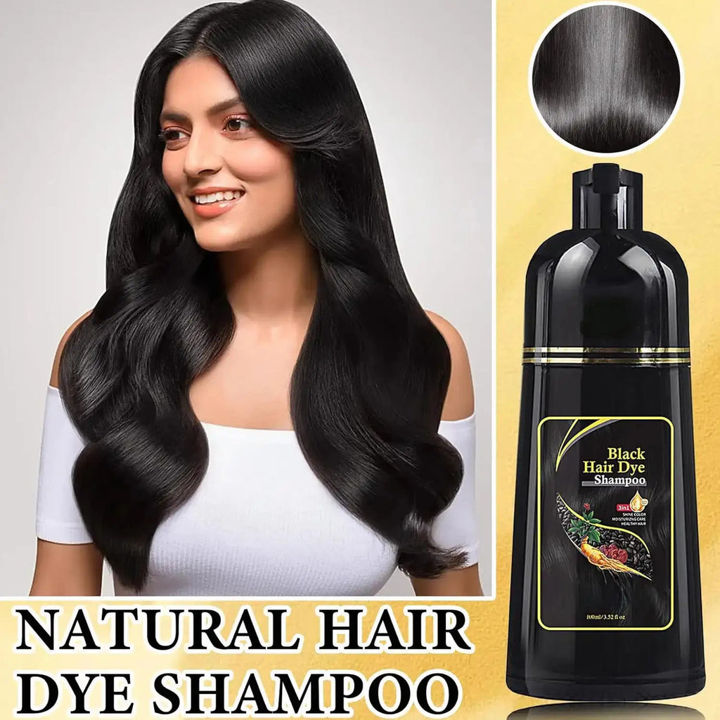 6pcs Set Of Black/Brown Cooling Shampoo Suitable for Long Hair, 3-In-1 Shampoo, Conditioner And Cooling Shampoo, Unisex Natural Hair Dye Shampoo, Halloween, Christmas Gift