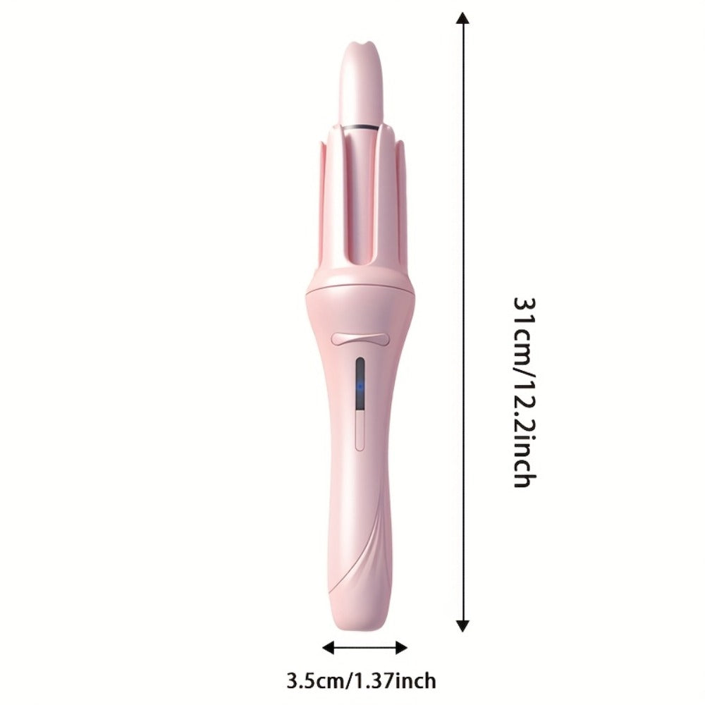 Automatic Curling Iron, One-Touch Automatic Curling, 4 Temperature Settings And 3 Timer Options, Anti-Scald/Anti-Tangle Technology, 360° Rotating Curling Wand, with Comb And Clamp - Ionic Curling Iron for Salon-Quality Waves, Father'S Day Gifts