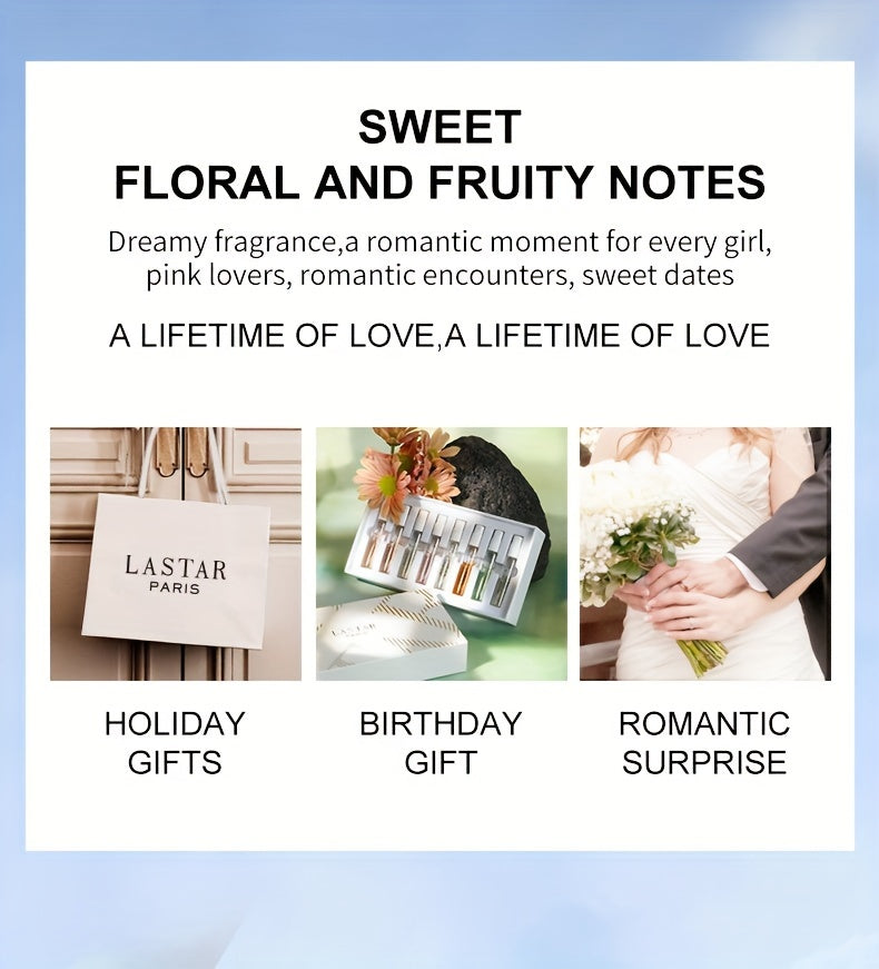 LASTAR Perfume Gift Box, 8 Pockets of Perfume 0.81oz, Fresh Fragrance Lasting Fragrance for Women, Woody Fruit Flower Different Scent Combination, Home and Dating Travel Must Have Good, Ideal Halloween/Christmas/holiday Gift