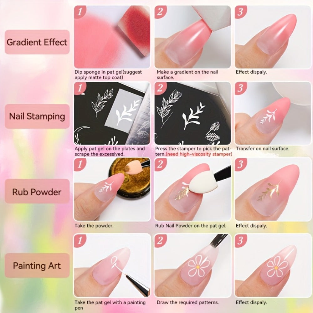 UR SUGAR 4IN1 Pat Ombre Gel Nail Polish Easy Gradient Painting Gel for DIY French Nail Manicure Solid Varnishes Paint Art Gel