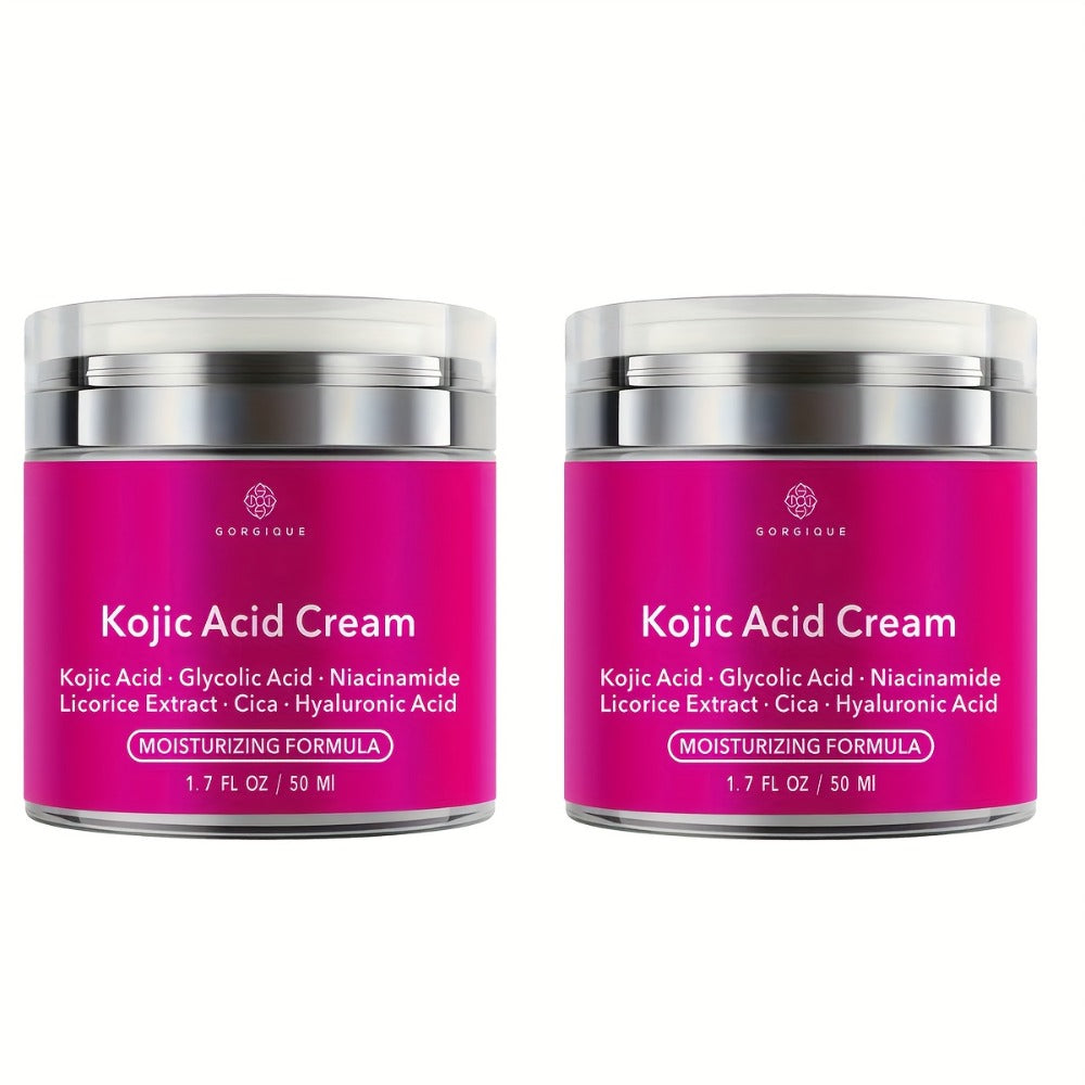 50ml/1.7oz Kojic Acid Cream, Deeply Hydrating And Moisturizing, Smoothing Skin, Contains Kojic Acid And Hyaluronic Acid, Dark Spots Look Reduced, Brightens Skin, Making Your Skin Look Younger
