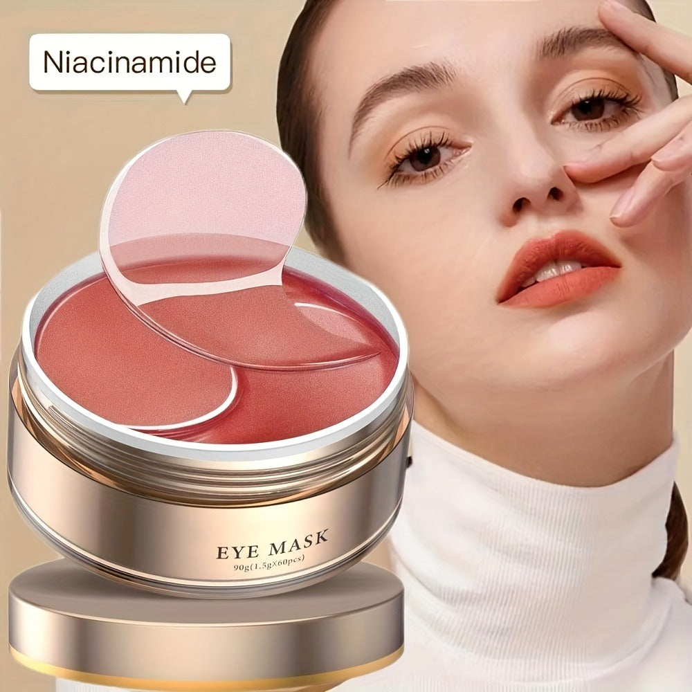 Caffeine Eye Masks 60 Pcs - Under Eye Gel Pads with Hyaluronic Acid & Collagen for Dark Circles, Puffiness & Hydration, Skincare Gift for Women