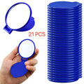 Value Pack Portable Folding Makeup Mirror Set In Royal Blue. Compact Round Mini Mirrors Fit In Purse, Ideal for Women's Daily Use, Travel, And As A Thoughtful Mother's Day Gift(10pcs/ 21pcs Available)