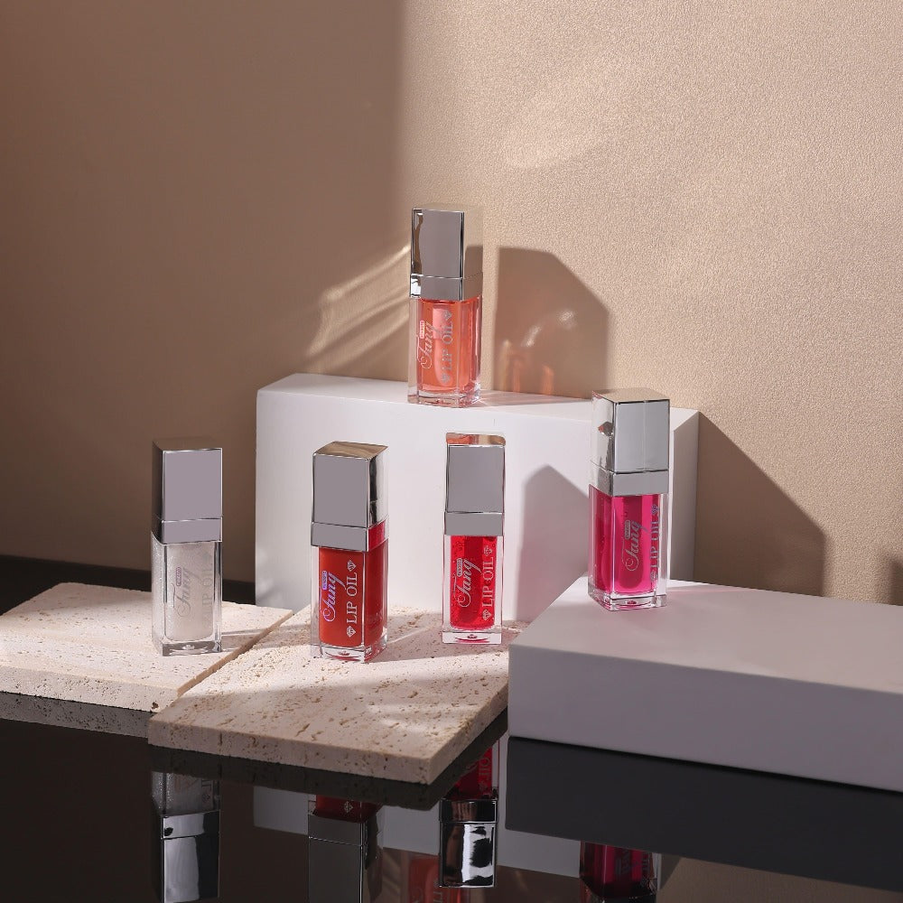 Lip Gloss Oil Set 3pcs/6pcs - Hydrating Plumping Lip Glow Oil, Shiny Transparent Lip Plumper, Long-Lasting Glossy Lip Color in Berry Coral Pink Red, Valentine's Day Gift for Her