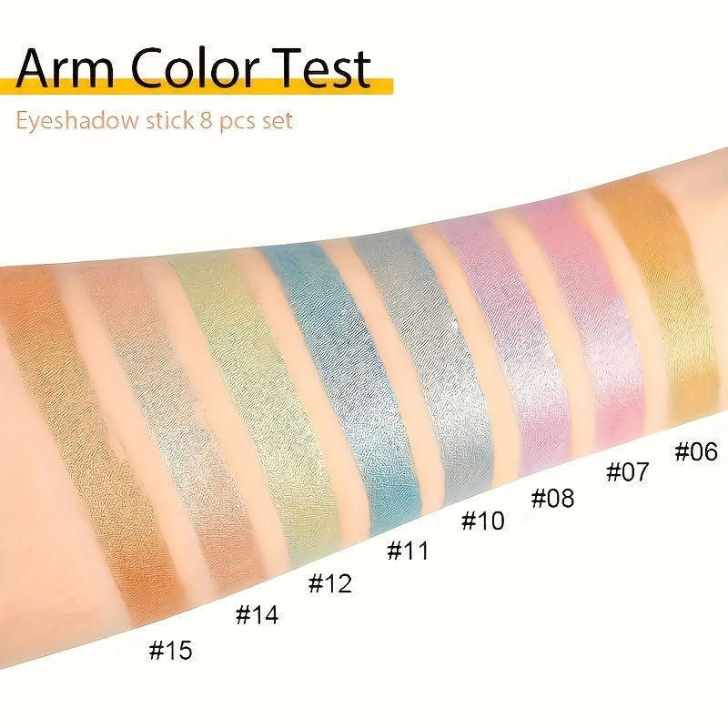 8/16pcs color Shimmery eye shadow pen eyeliner fluorescent pen eyeliner gel pen suitable for various holiday/party makeup tools Perfect gift for Mother's Day
