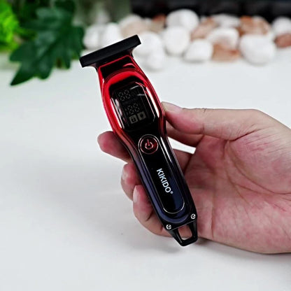 Electric Hair Clipper USB Rechargeable — KK-A2 Portable Hair Trimmer with LED Display, 2-Speed Adjustable 0-100 RPM, Interchangeable Limit Comb, Fast Charging, Home & Travel Grooming