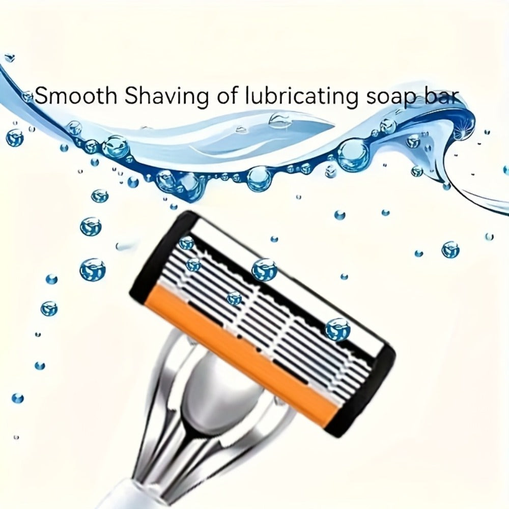 Luxurious And Trendy Men's Shaver with 72 Ultra-sharp And Durable Stainless Steel Blades for Smooth Shaving. 2 Anti-slip Handles That Are Incredibly Smooth. A Must-have for Business Trips, Travels, And Festivals