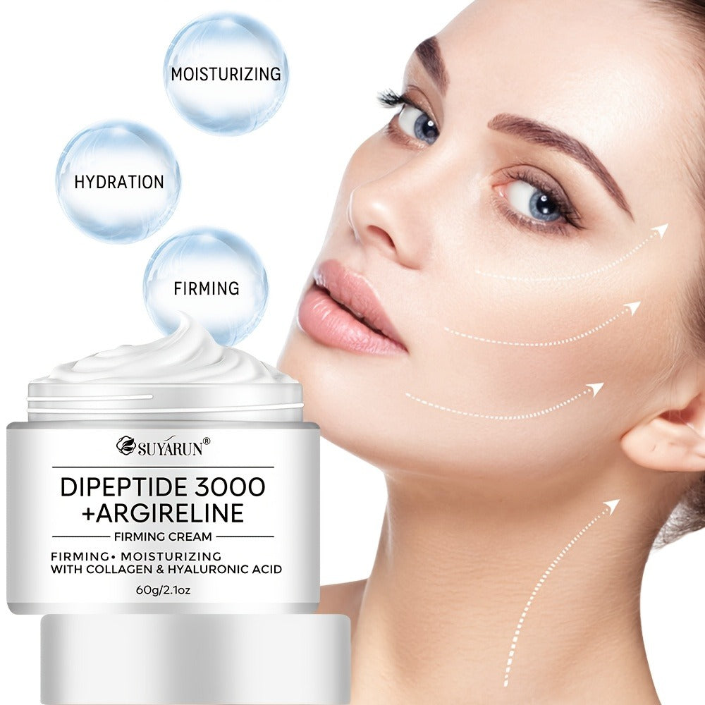 SUYARUN Dipeptide 3000 Peptide Cream, Infused with Niacinamide, Retinol And Collagen. Centella Asiatica Formula Is Gentle And Non-irritating, Evens Light Beige, Firms Skin And Controls Oil. Moisturizes Skin to Make Wrinkles Less Noticeable. Dry Skin.