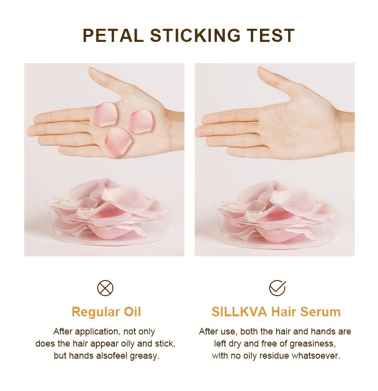 SILLKVA Argan Oil Hair Serum for Dry, Flyaway & Frizzy Hair