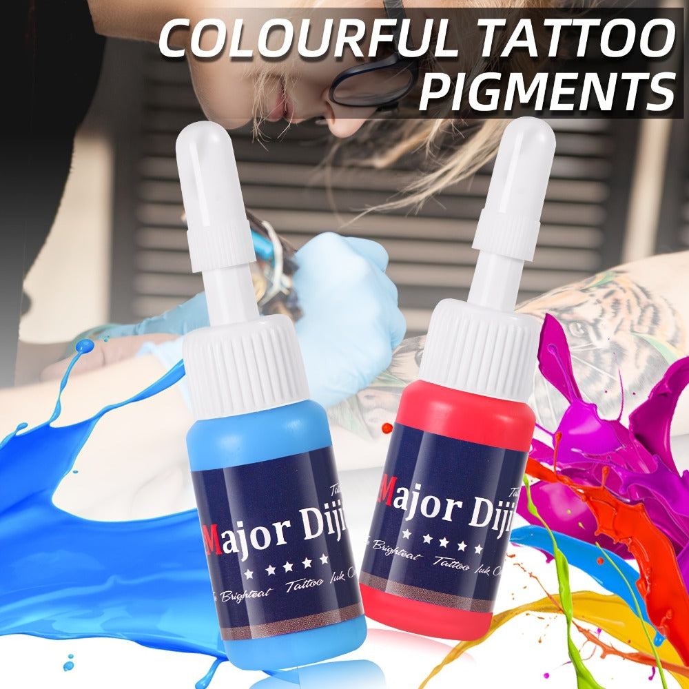 Tattoo Ink Set 54 Colors - Professional Permanent Tattoo Ink Kit for Artists & Beginners, Vibrant Full Color Palette, Long-Lasting Pigment for Tattoo Machine & Gun, Complete Tattoo Supply