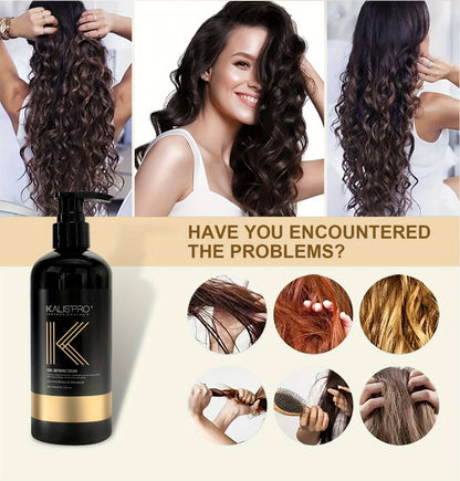 Curl Defining Cream & Detangling Brush Set — Anti-Frizz Curl Enhancer, Long-Lasting Bouncy Curls, Non-Sticky Lightweight Hold, Salon Quality for Curly & Wavy Hair, 10.14 oz