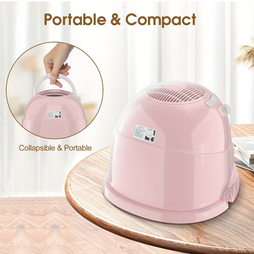 1875W Ionic Hooded Hair Dryer Bonnet with 3 Settings, Professional Sit Under Hair Dryers for Women with Ceramic Technology, Portable Hair Dryer with Hood, Hooded Dryer for Home & Salon