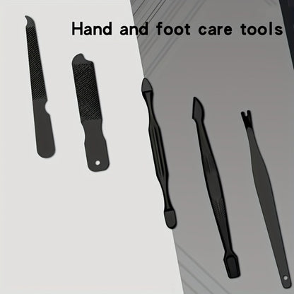Nail Clipper Set & Pedicure Kit – 10 / 17 / 24 Piece | Stainless Steel Manicure Tools with Nail File, Ear Scoop, Eyebrow Trimmer & Foot Sharpener, Travel Portable Grooming Kit