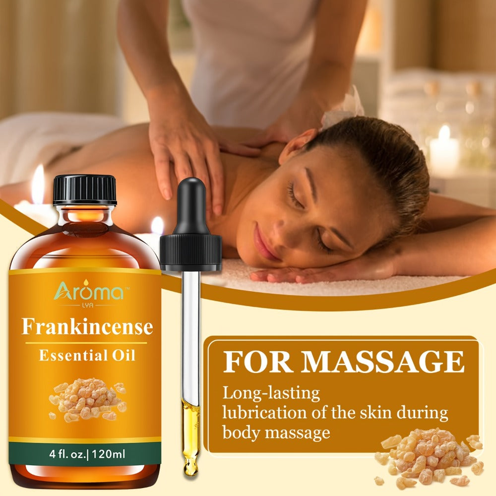 4.06oz Frankincense Essential Oil - Suitable for Humidifiers, Diffusers, Scented Candles, Body Massage - Holiday Surprises - - Unisex - Holiday And Anniversary Gifts for Relatives/ Friends, Valentines Day Gifts for Women