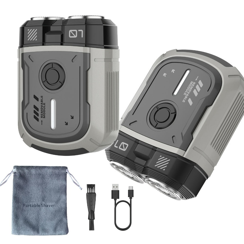 Mimi'S New Electric Shaver Features Magnetic Suction Dual Blade Heads, 2-Speed USB Charging, Mini Car Portable, Men'S Electric Mobile Razor