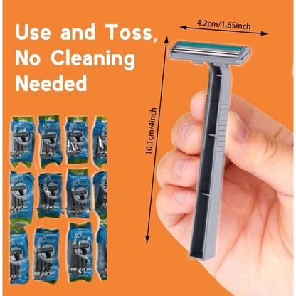 Disposable Razors 120 PCS Double Blade Stainless Steel Shaving Razor Bulk Pack - Smooth Close Shave for Men & Women Body Face Leg Hair Removal
