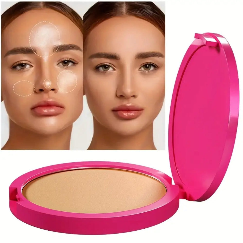 Powder Foundation Waterproof Matte — Full Coverage Non-Cakey Formula | All Skin Types | Light to Medium Tone | 0.31 oz Compact