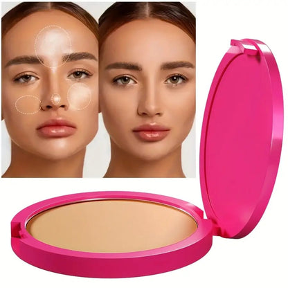 Powder Foundation Waterproof Matte — Full Coverage Non-Cakey Formula | All Skin Types | Light to Medium Tone | 0.31 oz Compact
