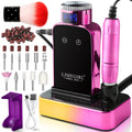 Electric Nail Drill Machine, 45000RPM Professional Nail File Cordless Rechargeable Nail Efile for Acrylic Gel Nails, Manicure Pedicure Polishing Shape Tools for Salon Home Use- Nail Drill