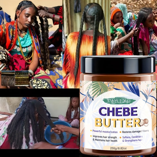 250G Chebe Hair Butter Masque - African Shea Castor Batana Oils | Deep for Curly Hair | Gentle & Non-Irritating Gift Set
