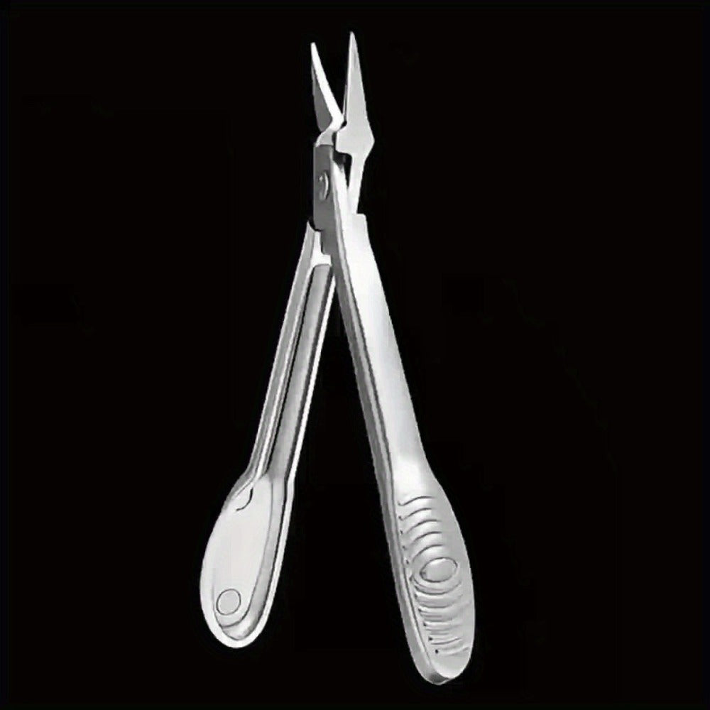 New 4CR13 Stainless Steel Nail Clippers, Professional Cuticle Scissors, No Shelter Design, Lengthening Edge, Precision Nail Art And Dead Skin Tools, Special Nail Clippers for Growing Thick Nails Inside