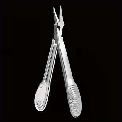 Nail Clippers for Thick Nails — 4CR13 Stainless Steel Professional Cuticle Scissors | No-Shelter Open Design, Extended Blade | Precision Ingrown Nail & Dead Skin Trimmer | Nail Art Tool for Men & Women