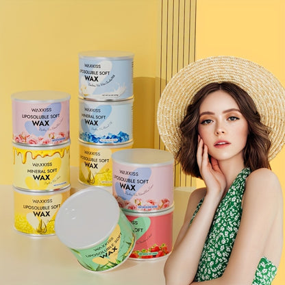 Soft Wax for Hair Removal 400g — WAXKISS Honey & Aloe Vera Waxing Jar, Easy Application for Face, Underarms, Legs, Back & Body | All Skin Types Home & Travel Wax