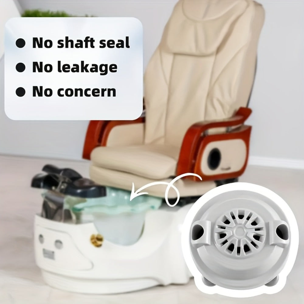 Magnetic Jet Head Motor for Pedicure Spa Chair Replacement Part with Propeller And Cap Pipeless Design for LURACO Durable Plastic Construction Easy to Clean Ideal for Hard Floors Spa Chair Motor Replacement Rotating Jet Head 4 Pin