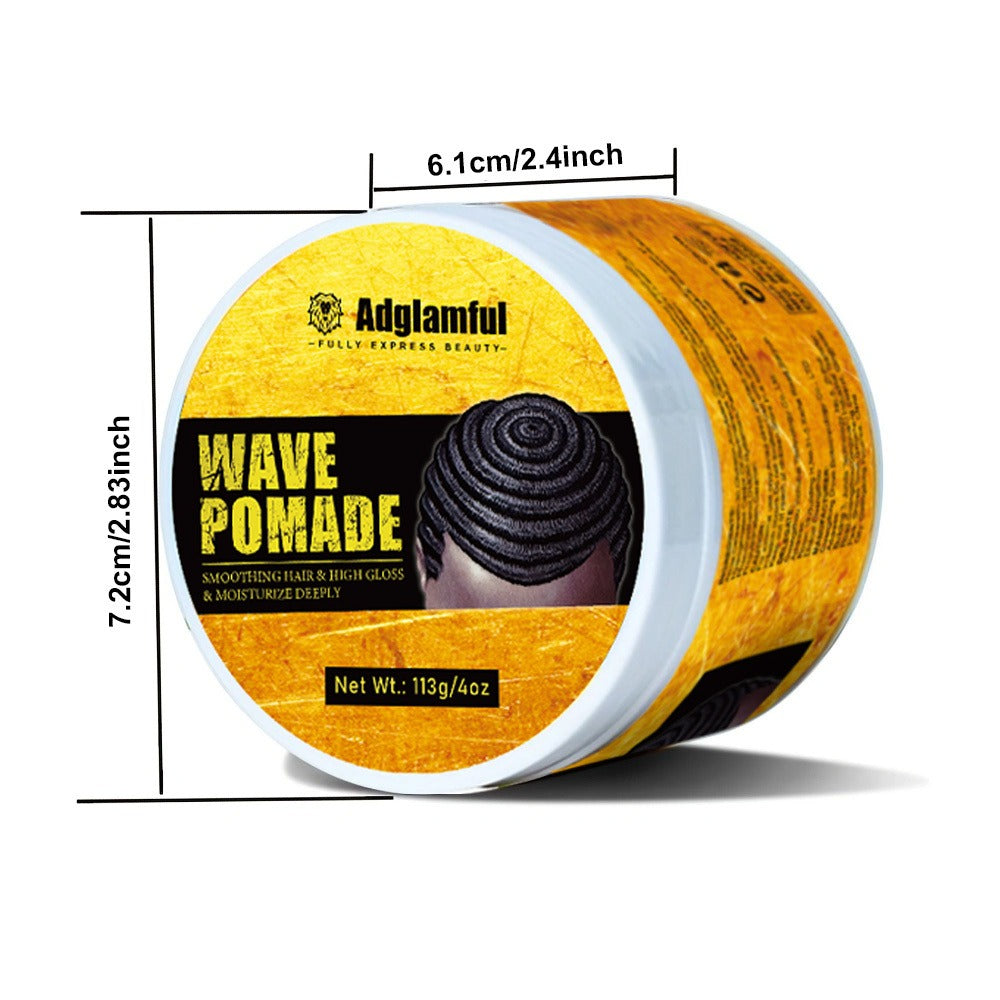 Wave Pomade for Men — Wave Control Defining Cream for Layered Waves, Volume & Texture | Non-Greasy, Water-Soluble, No Residue | Easy to Style & Maintain Natural Waves