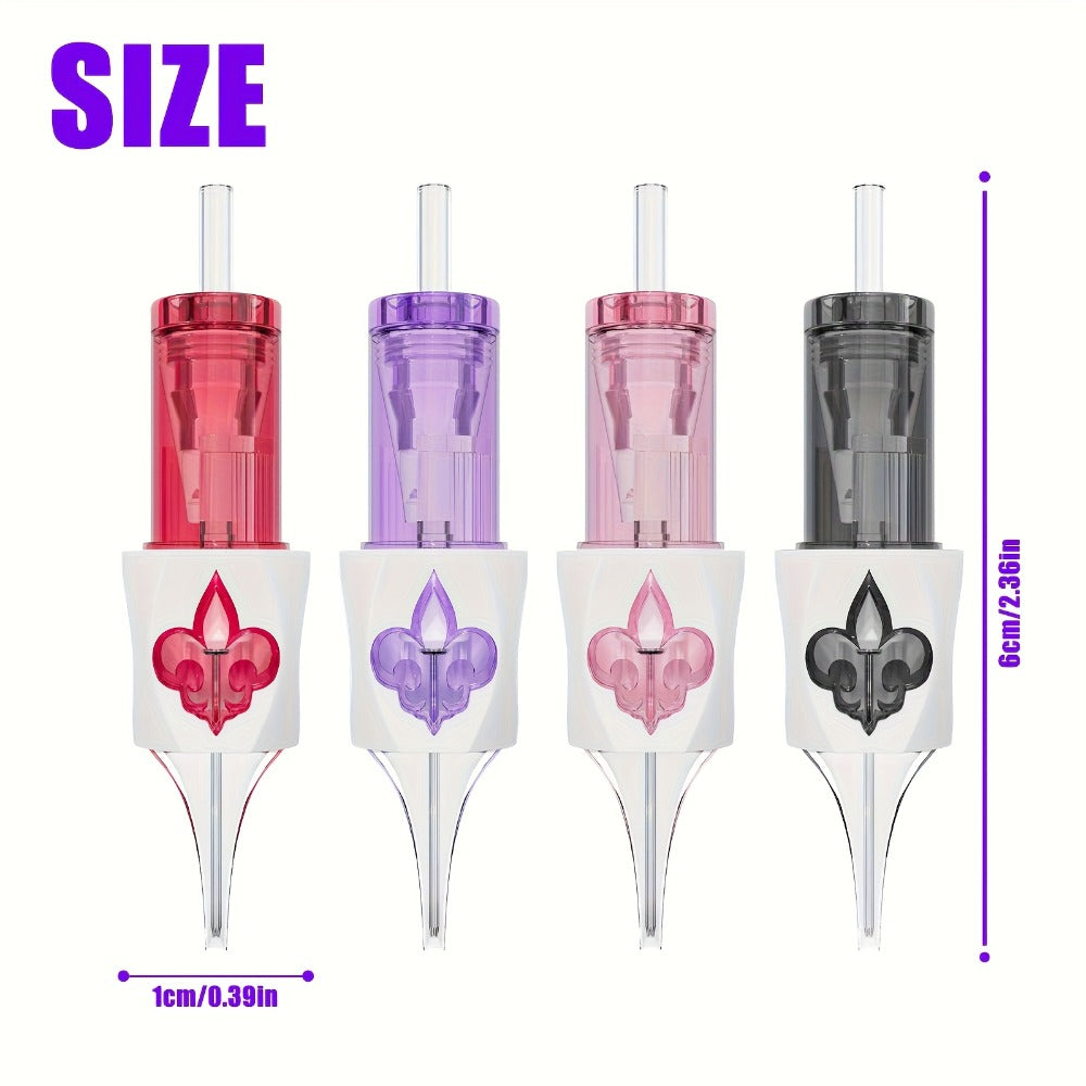 Disposable Tattoo Cartridge Needles #12 RL RS RM M1 Mixed Set - Round Liner Shader Curved Magnum Assorted Sizes for Tattoo Machines, 20/50pcs for Artists & Beginners