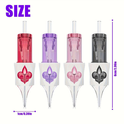 Disposable Tattoo Cartridge Needles #12 RL RS RM M1 Mixed Set - Round Liner Shader Curved Magnum Assorted Sizes for Tattoo Machines, 20/50pcs for Artists & Beginners