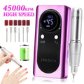 Rechargeable Nail Grinder 45000RPM Portable Electric Manicure Tool Professional Nail Remover
