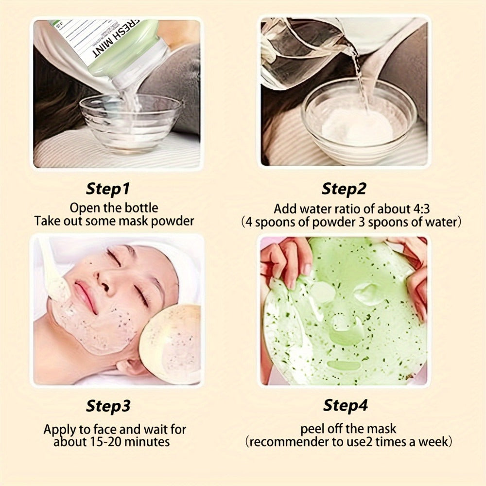 12. 3Fl. Oz Fresh Mint Jelly Mask For Facial Skin Care, Natural Gel Hydro Face Masks, Professional Off Hydro Jelly Mask, Moisturizing, Improving & Hydrating, Mask Powder For Wrinkles