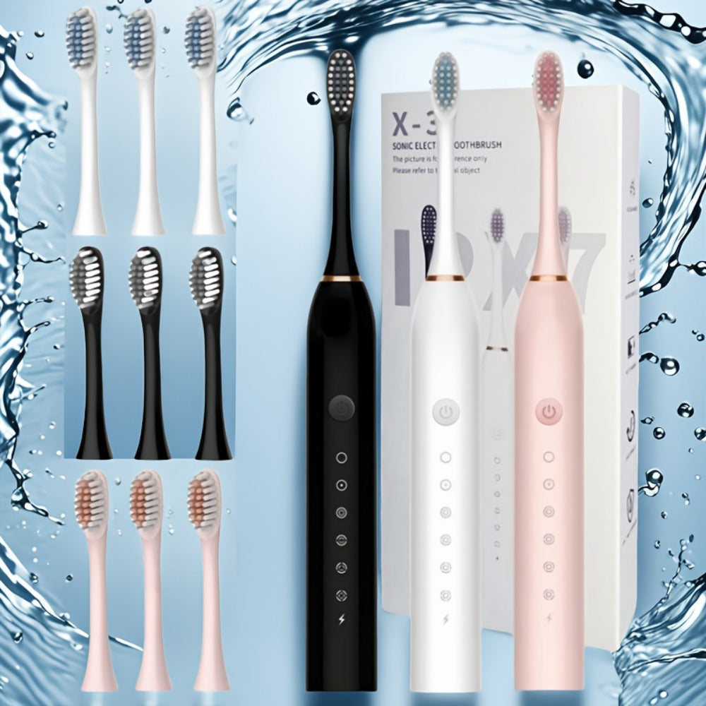 Sonic Electric Toothbrush with 6 Modes And Smart Timer, Rechargeable USB Oral Care for Men And Women, Includes Suitable for Sensitive Gums And Teeth
